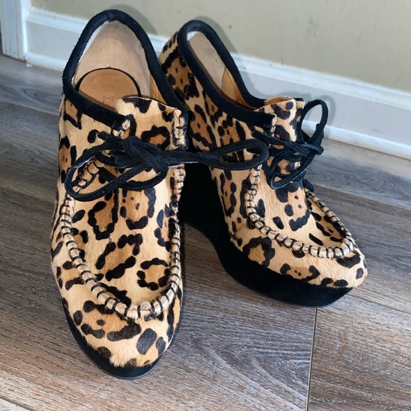 L.A.M.B Nate ii leopard print calf hair wedge - Picture 3 of 9